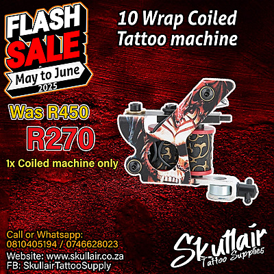 Coiled Tattoo Machine (10 Wrap) Printed