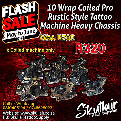 10 Wrap Coiled Pro  Rustic Style Tattoo  Machine