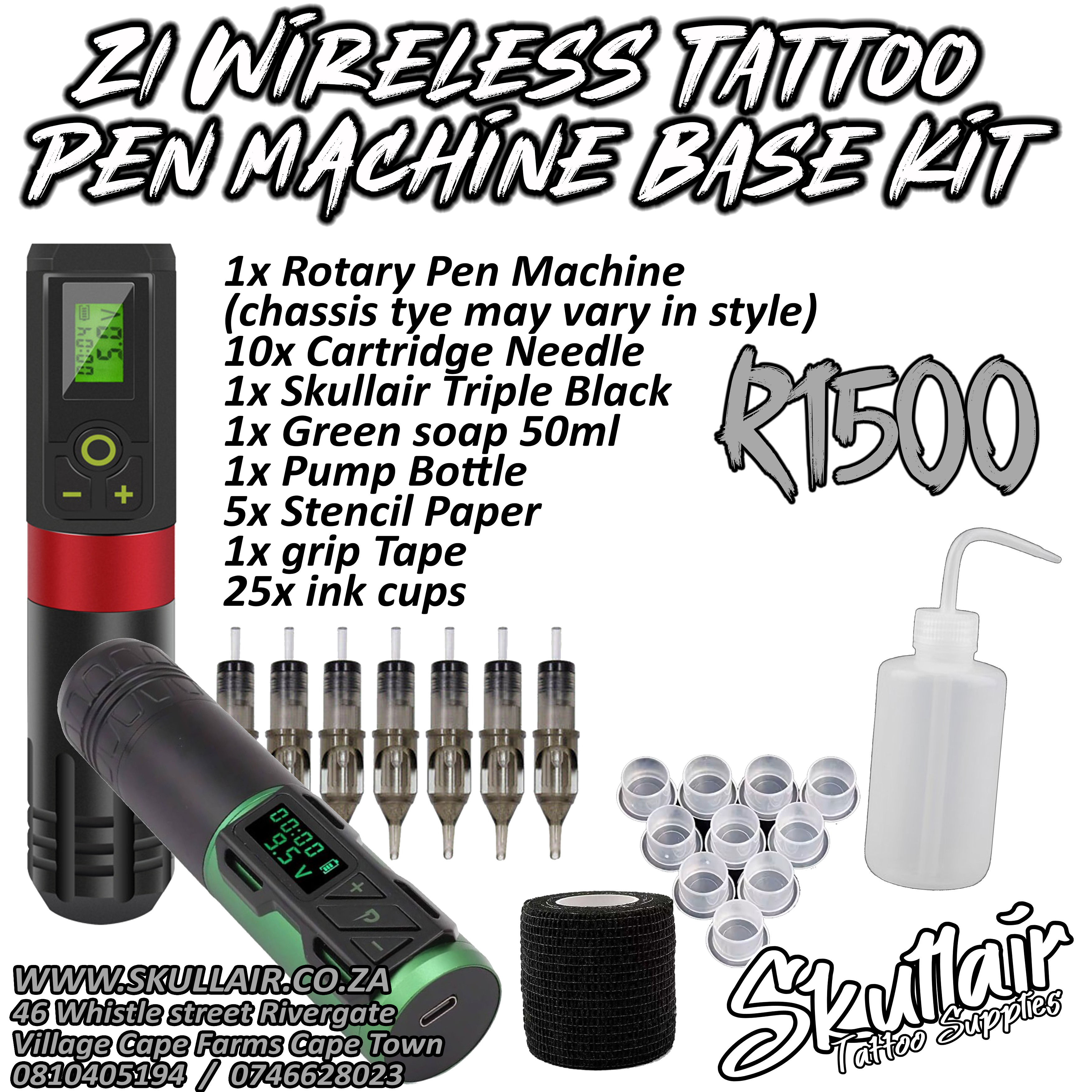 Z1 Wireless Tattoo Pen machine Base Kit