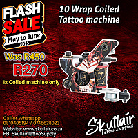 Coiled Tattoo Machine (10 Wrap) Printed
