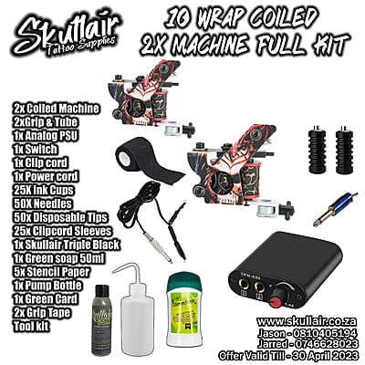 10 wrap coiled Dual  Machine Full Kit