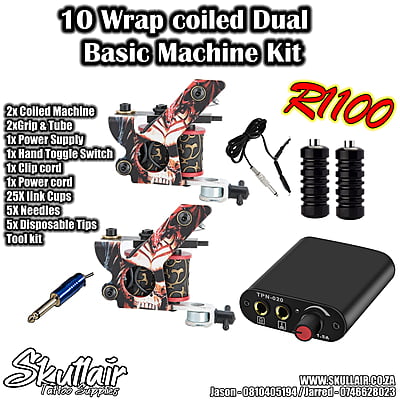 10 wrap coiled Dual  Machine Base Kit