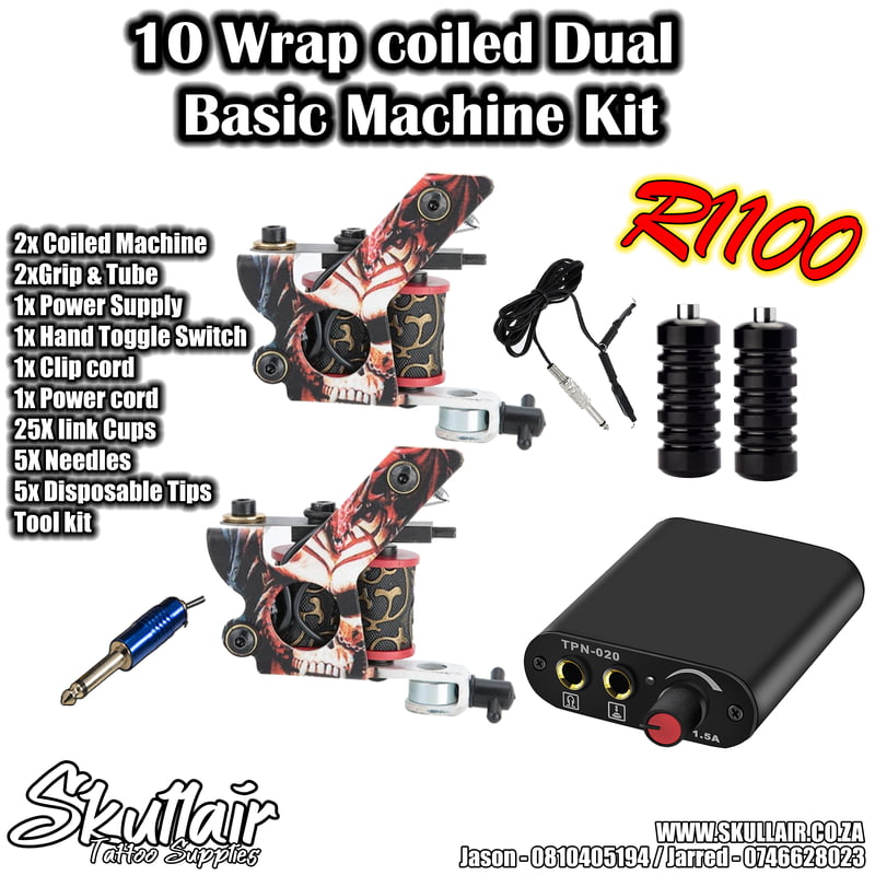 10 wrap coiled Dual  Machine Base Kit