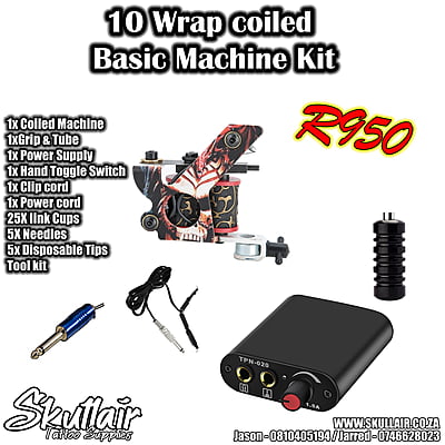 10 wrap coiled single  Machine Base Kit