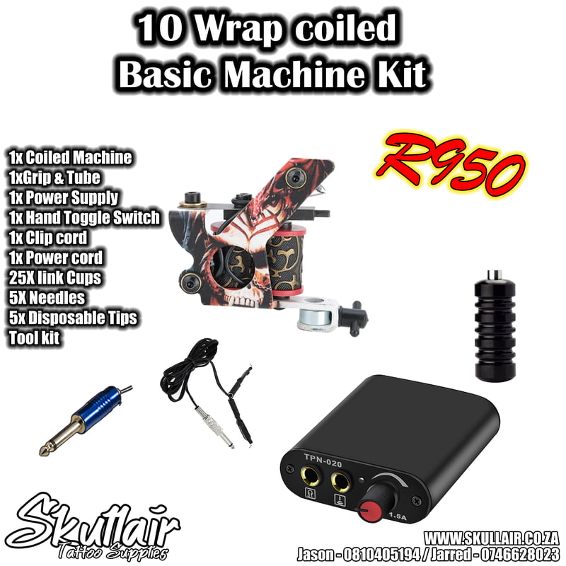 10 wrap coiled single  Machine Base Kit