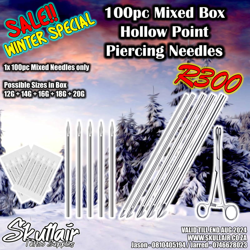 Mixed Box 50pc Hollow Point Piercing needles