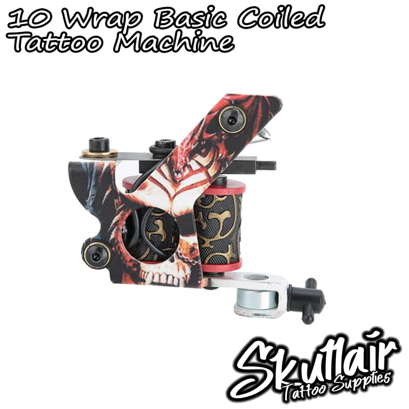 Coiled Tattoo Machine (10 Wrap) Printed