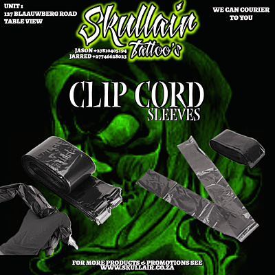 Clip Cord Sleeves Black 100pc