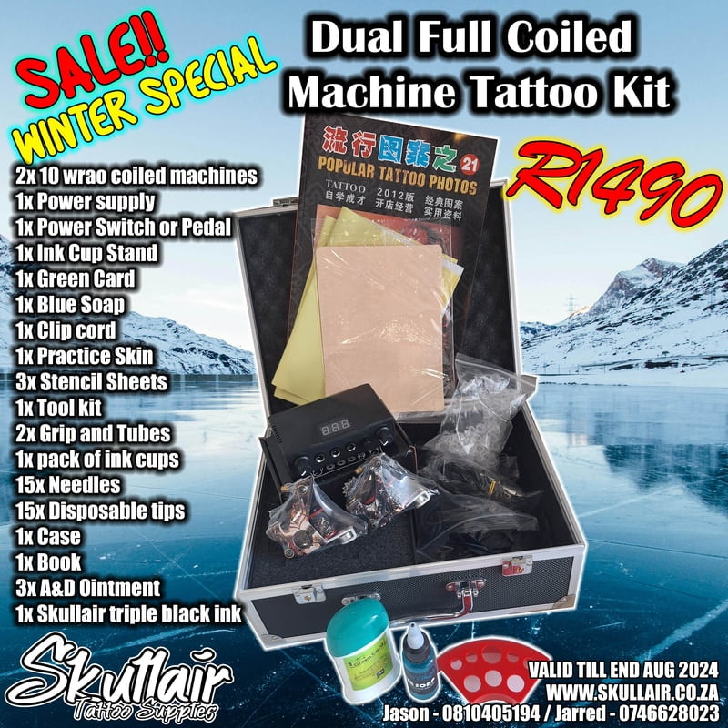 Dual Coiled Machine Tattoo full Kit Special