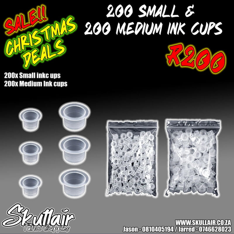 400 Ink Cups (Small 8mm + Medium 11mm )