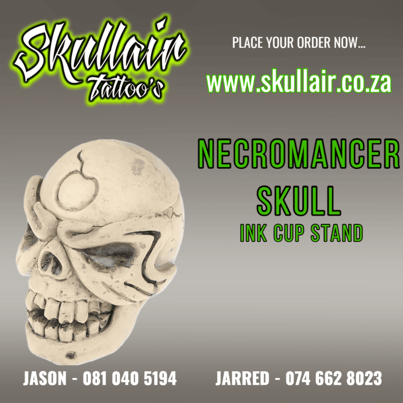 Ink Cup Stand Necromancer Skull