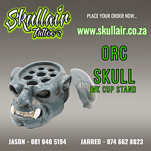 Ink cup stand Orc Skull