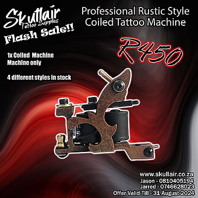 Premium Coiled Tattoo Machine Iron Chassis (10 Wrap Pro) Rustic