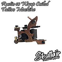 Premium Coiled Tattoo Machine Iron Chassis (10 Wrap Pro) Rustic