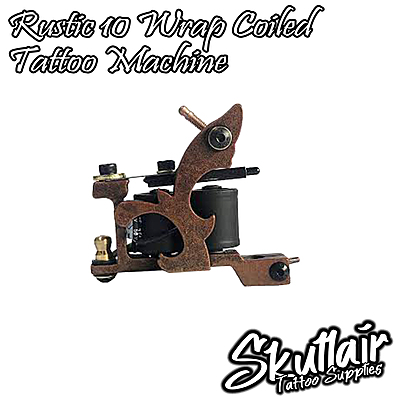 Premium Coiled Tattoo Machine Iron Chassis (10 Wrap Pro) Rustic