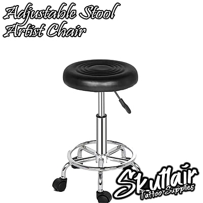 Round Adjustable Stool - Black